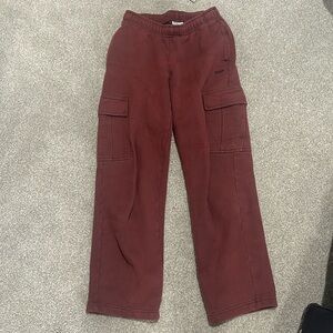 Aritzia “TNA Sweatfleeze Cozy Fleece mega fit” cargo sweatpants. Size 2XS